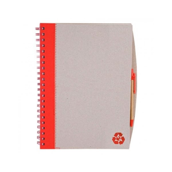 Cuaderno A4 Carton Reciclado Rojo