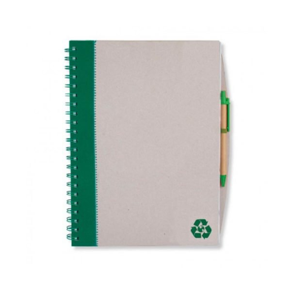 Cuaderno A4 Carton Reciclado Verde Grass