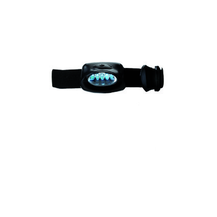 Linterna De Plastico Para La Cabeza Con 5 Luces Led Y 3 Posiciones De Ajuste. Negro