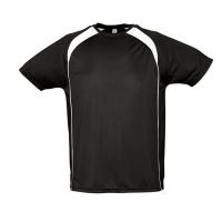 Camiseta Tecnica Combinada 140 Grms Negro