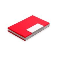 Porta-tarjetas Aluminio Y Polipiel Rojo