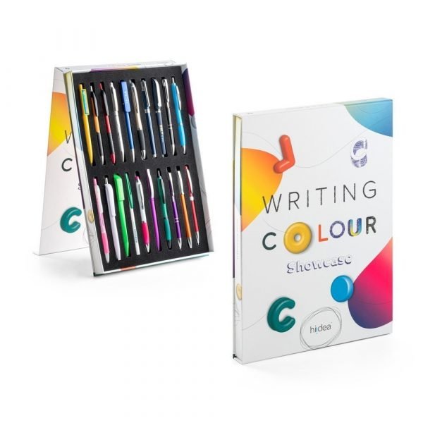 Colour Writing Showcase. Muestrario Con 20 Bolígrafos De Colores